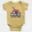 Dhoni Era Never Ends Short Sleeve Baby Onesie in Butter Color